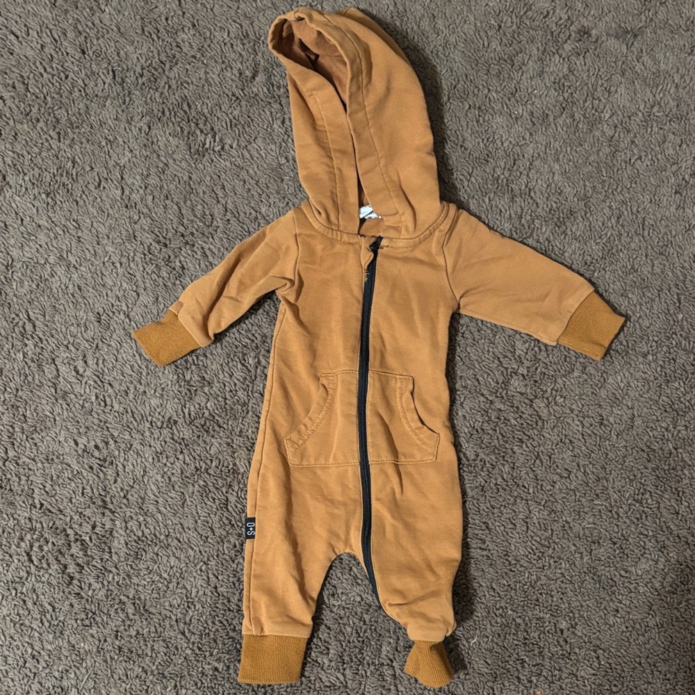 Olive + Scout Brown Hooded Kids One Piece